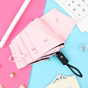 少女心粉色鴨鴨抗UV自動傘-DoubleBear