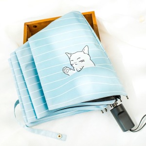 小清新貪睡貓咪抗UV摺疊傘-DoubleBear