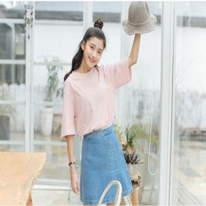 美版七分袖兩面式T恤-DoubleBear