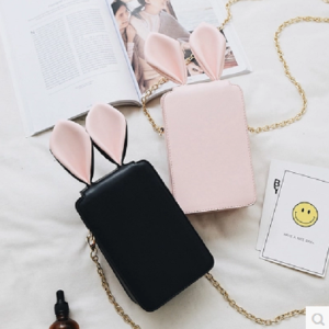 可愛兔耳斜肩小方包-DoubleBear