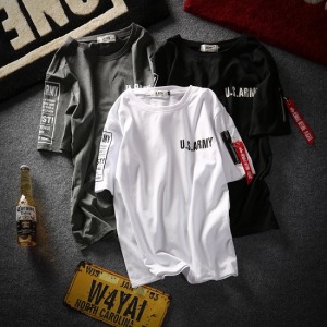 素色英字飛行短袖上衣-DoubleBear