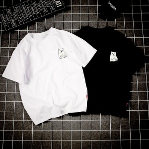 噁搞貓咪素色短T