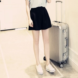 雪紡高腰A字短褲-DoubleBear