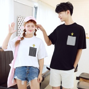 長頸鹿印花情侶T恤-DoubleBear