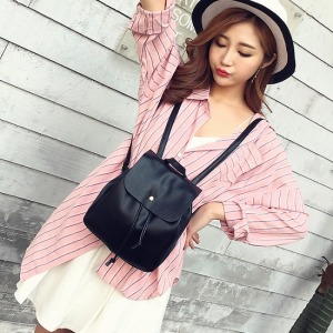 韓版荔枝紋素色小背包-DoubleBear