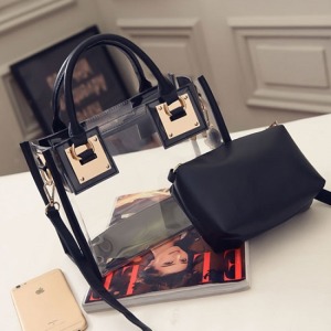 透明果凍子母包-Double Bear