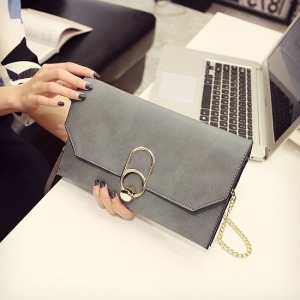 鎖扣造型兩用手拿斜肩包-Double Bear