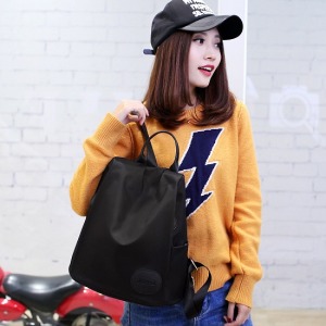 簡約牛津帆布雙肩包-Double Bear