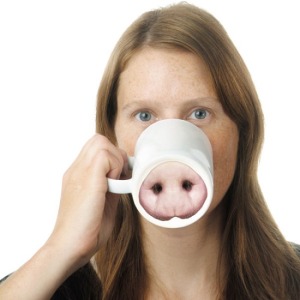 惡搞動物鼻子馬克杯-DoubleBear