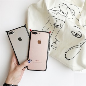 防摔邊框小惡魔手機殼-DoubleBear