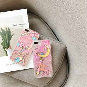 卡通月亮權杖流沙手機殼-DoubleBear