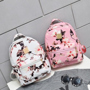 櫻花純色防潑水後背包-DoubleBear