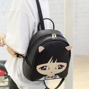 休閒女孩素色雙肩包-DoubleBear