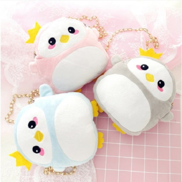 胖企鵝鍊條斜肩包-DoubleBear