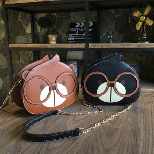 眼鏡小熊小方包-DoubleBear