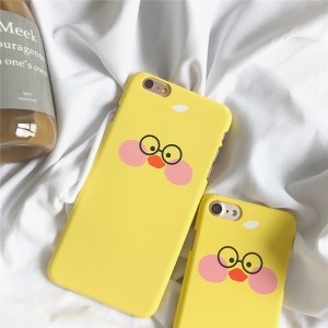 韓國眼鏡小黃鴨半包手機殼-DoubleBear