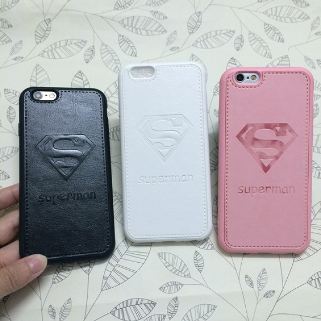 PU皮質浮雕超人手機殼