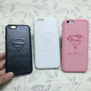 PU皮質浮雕超人手機殼