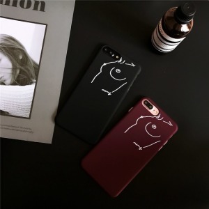 人體線條藝術手機硬殼-DoubleBear