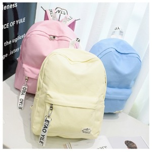 糖果色帆布後背包-DoubleBear