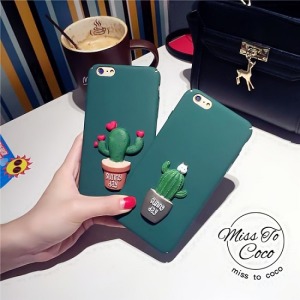 仙人掌磨砂手機殼-DoubleBear