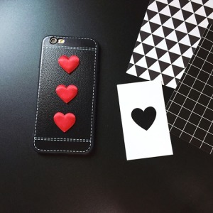 三心皮革手機殼-DoubleBear