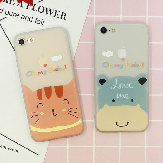 河馬貓咪手機殼-DoubleBear