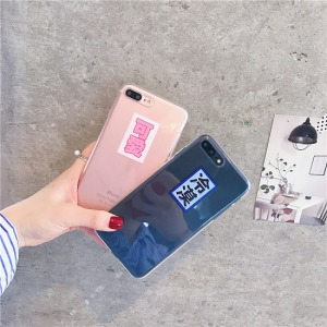 可愛冷漠透明手機殼-DoubleBear