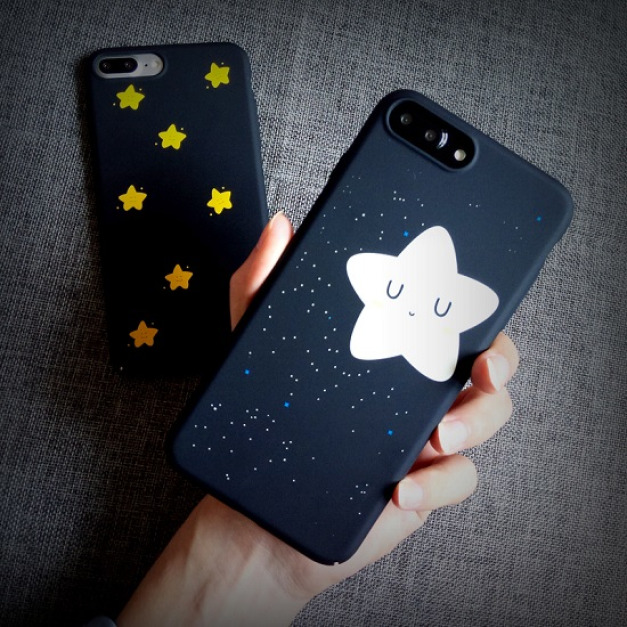 星星磨砂手機殼-DoubleBear