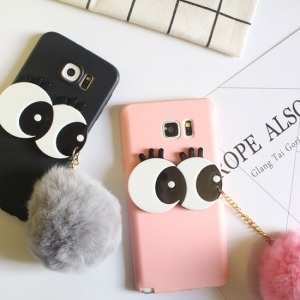 大眼睛小毛球三星手機殼-DoubleBear