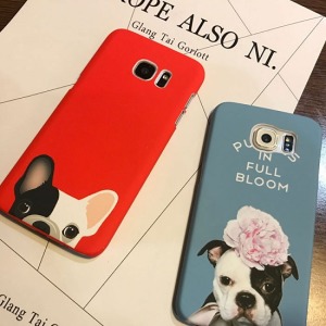 紅藍狗狗情侶款三星手機殼-DoubleBear