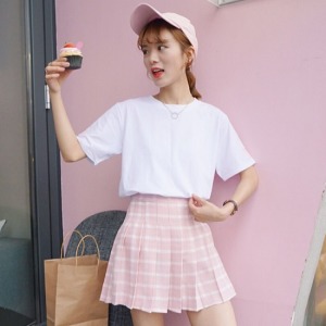 簡約小愛心短T-Double Bear