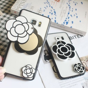 山茶花鏡子三星手機殼-DoubleBear