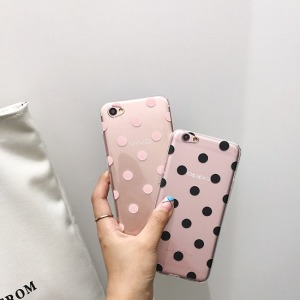 韓國透明點點OPPO手機殼-DoubleBear