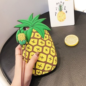 鳳梨造型+掛繩OPPO手機殼-DoubleBear