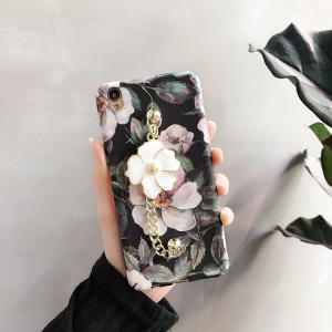 立體山茶花鏈條OPPO手機殼-DoubleBear