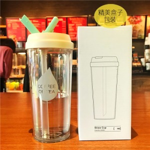 透明簡約水杯-Double Bear