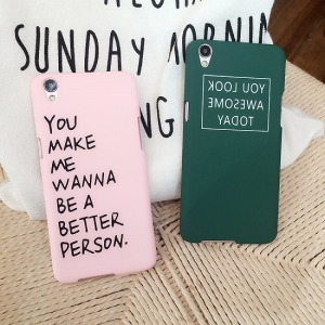 簡約英文OPPO手機殼-DoubleBear