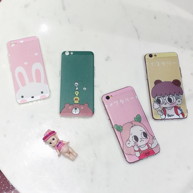 透氣Q版OPPO手機殼-DoubleBear-Double Bear