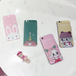 透氣Q版OPPO手機殼-DoubleBear-Double Bear