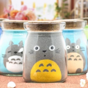 藝術龍貓砂畫瓶-DoubleBear
