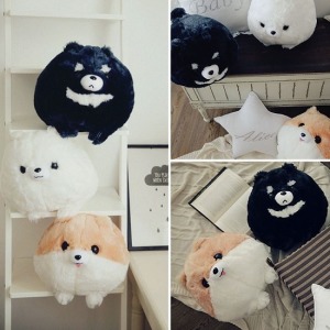 圓滾滾博美科基抱枕-DoubleBear