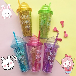 流沙亮片奶油水杯-DoubleBear