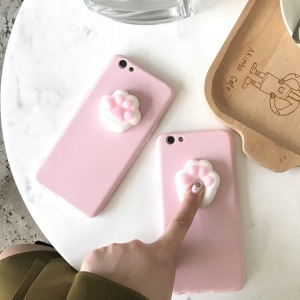 軟Q立體貓抓OPPO手機殼-DoubleBear