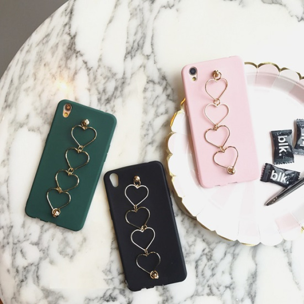 韓國愛心鏈防摔OPPO手機殼-DoubleBear