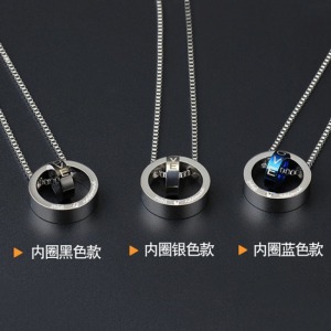 簡約鋼製項鍊-DoubleBear