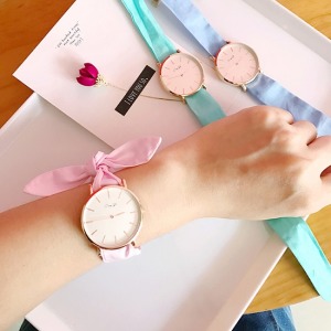 小清新蝴蝶結綁帶手錶-DoubleBear