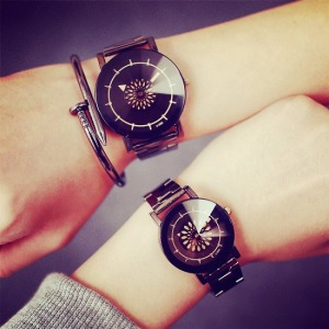 個性鋼帶情侶錶-DoubleBear