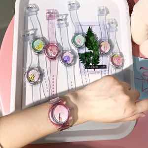 果凍透明手錶-DoubleBear