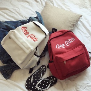 刺繡字母雙肩後背包-DoubleBear